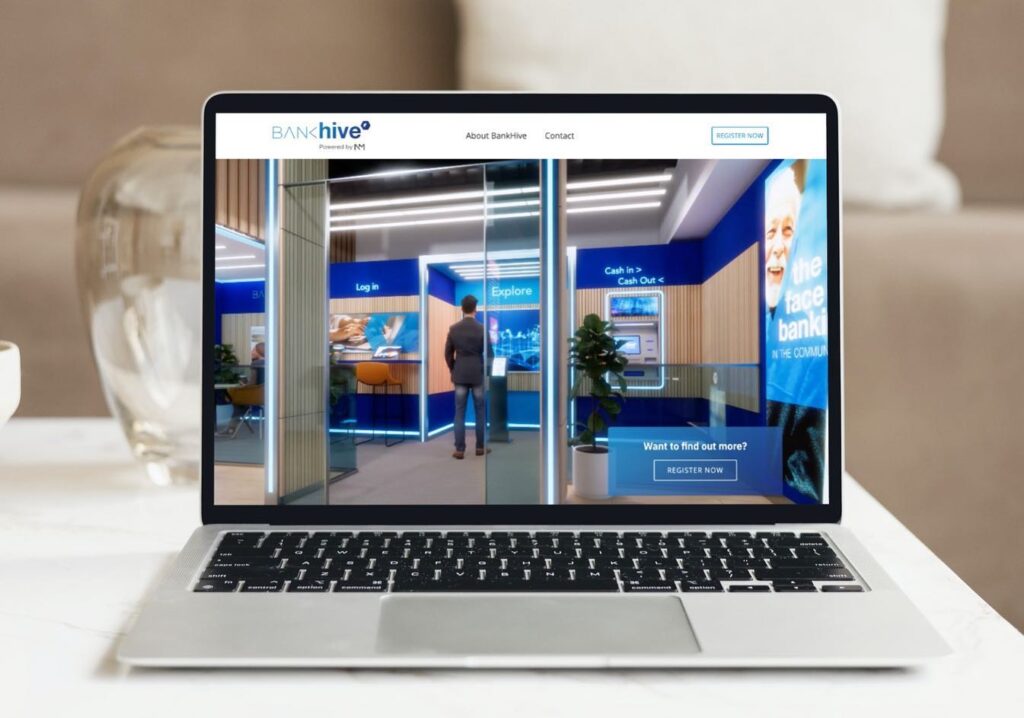 Image shows the new BankHive BankingWebsite Design and development design,