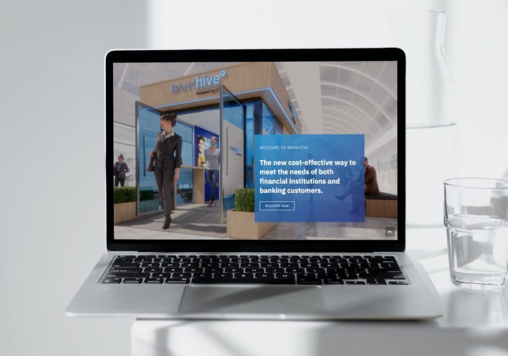 Image shows the new BankHive BankingWebsite Design and development design,