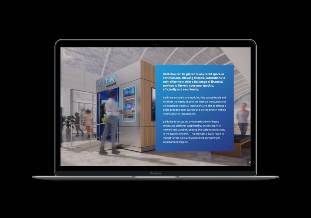 Image shows the new BankHive BankingWebsite Design and development design,