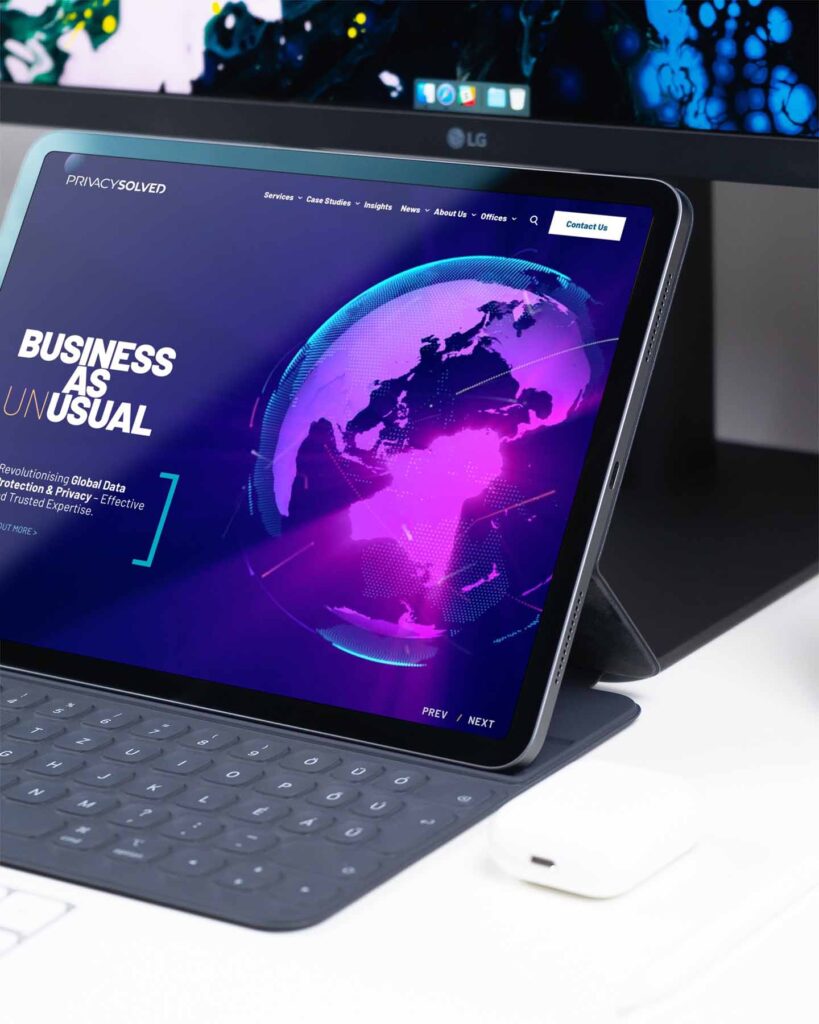 Responsive and accessible Web design shown on mobile and ipad