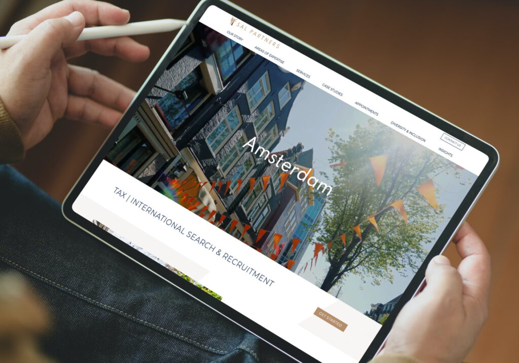Amsterdam used Recruitment agency website development on tablet
