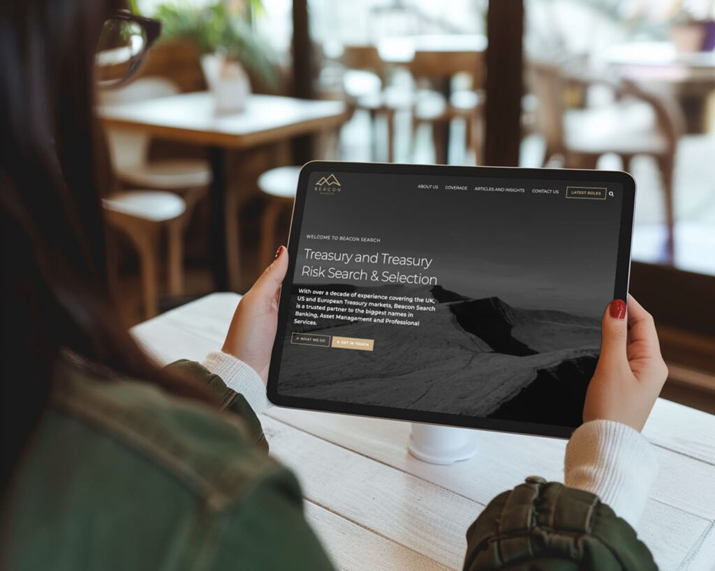 recruitment Agency London Web design shown on laptop